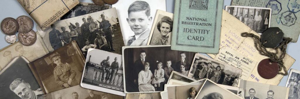 Landex genealogy document collage